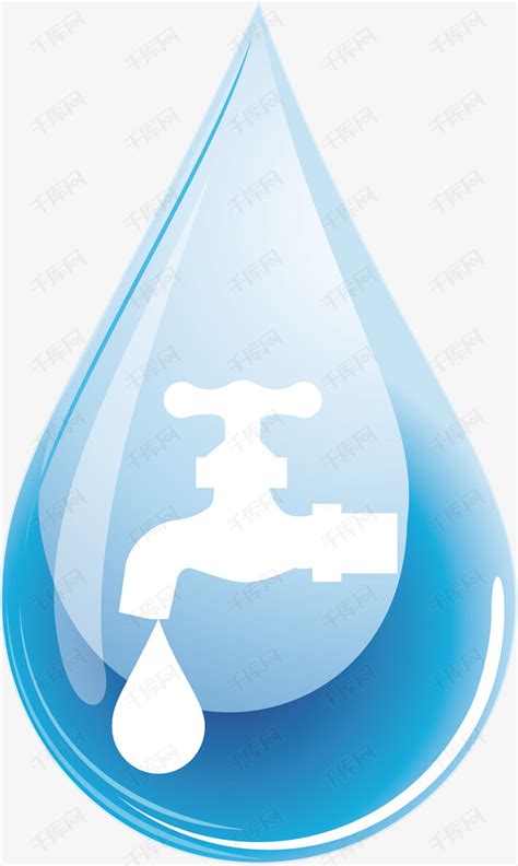 蓝色水滴节约用水保护水资源图案素材图片免费下载_高清psd_千库网(图片编号10009033)