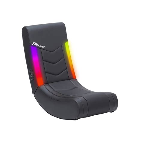 X Rocker Solo Floor Rocker Gaming Chair with RGB Lighting, Black ...