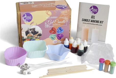 Asian Hobby Crafts DIY Candle Making Kit with Transparent Gel Wax ...