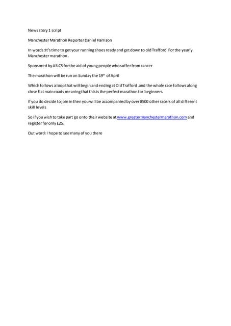 Image result for BBC News Script Example