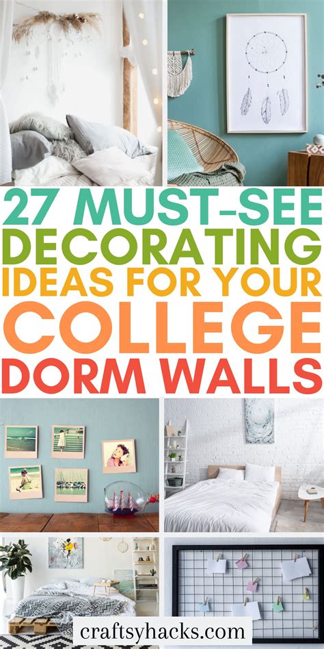 27 College Dorm Wall Decor Ideas - Craftsy Hacks