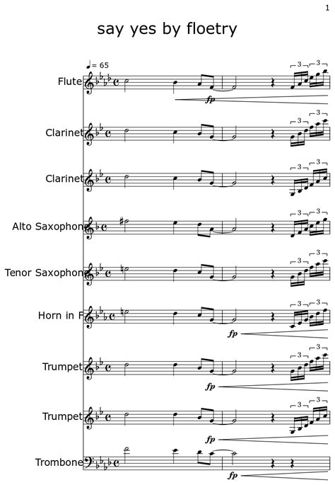 say yes by floetry - Sheet music for Flute, Clarinet, Alto Saxophone ...