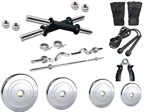 Generic Home Gym 50Kg Combo With Steel Plates+Dumbbell Rods+3 Ft. E-Z ...