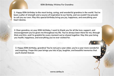 60th Birthday Cards For Grandma