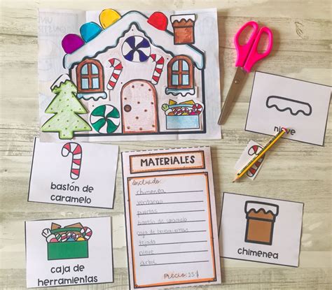 Gingerbread Man Craft in Spanish | Actividad hombre de jengibre Navidad ...