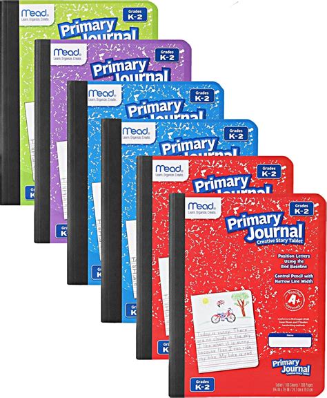 Amazon.com: Mead Primary Journal Kindergarten Writing Tablet 6 Pack of ...