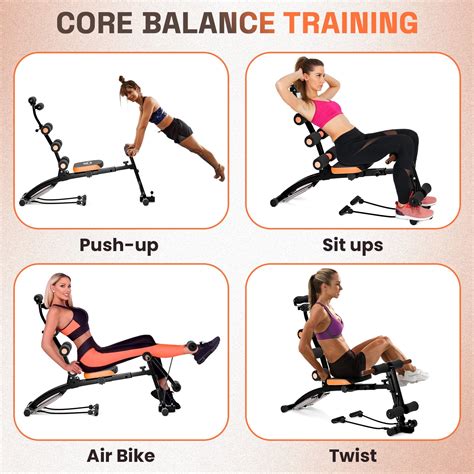 Happydeer Core & Abdominal Trainers Ab Workout Bench Machine Home Gym ...