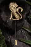 Buy Gold Antique Lion Lapel Pin For Men by Cosa Nostraa Online at Aza ...
