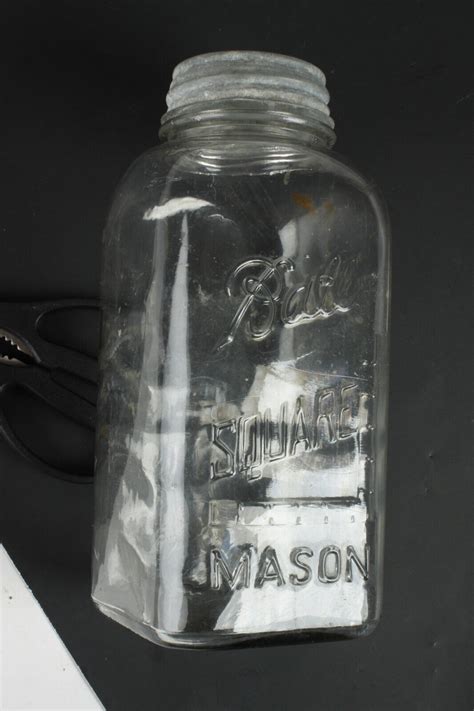 Ball "Carpenter's Square" Mouth 1/2 Gallon Mason Jar-Square Jar-With ...