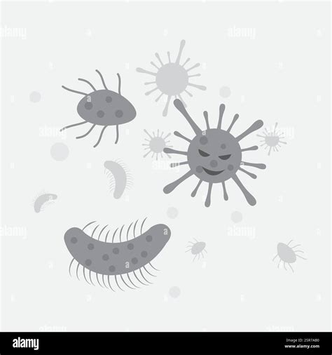 Air pollution cartoon vector. atmospheric aerosol particles or ...