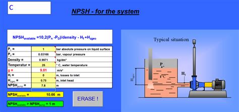 Image result for NPSH Calculation Examples