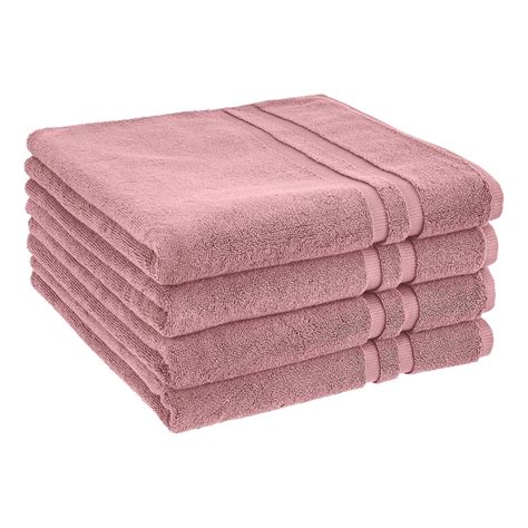 AmazonBasics GOTS Certified Organic Cotton Bath Towel - 4-Pack, Dusted ...