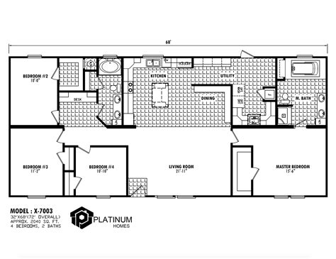 Beautiful 4 bed 2 bath 2040 Sq. Foot Modular Home With Open Floor Plan ...