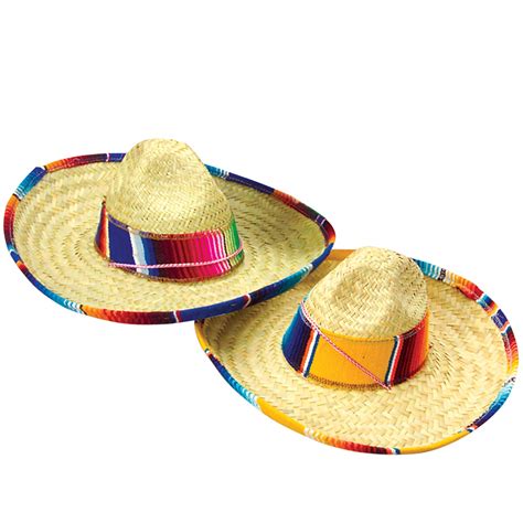 GiftExpress 2 Pack of 21 Wide Child Sombrero Hat with Serape Trim ...