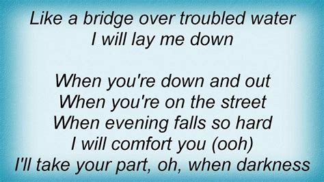 Like A Bridge Over Troubled Water Aretha Franklin / Elyrics a aretha ...