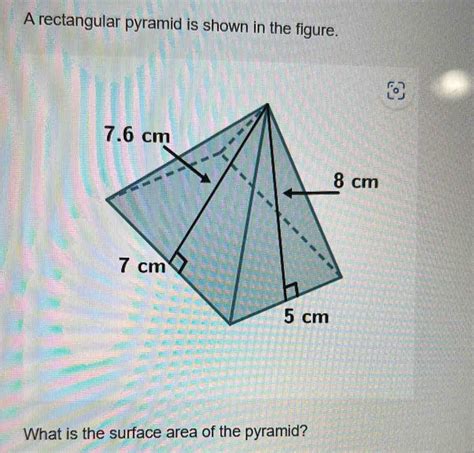 Image result for Find Surface Area of Rectangular Pyramid