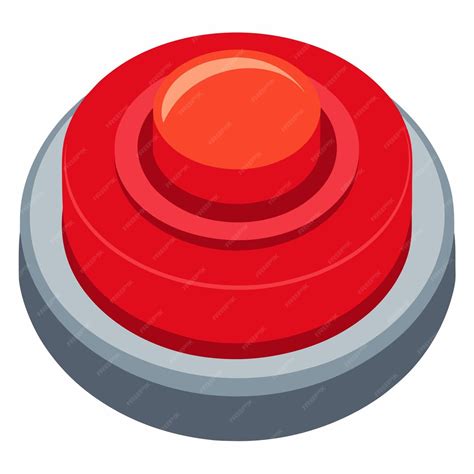 Red push button vector perfect for emergency and alert graphics ...