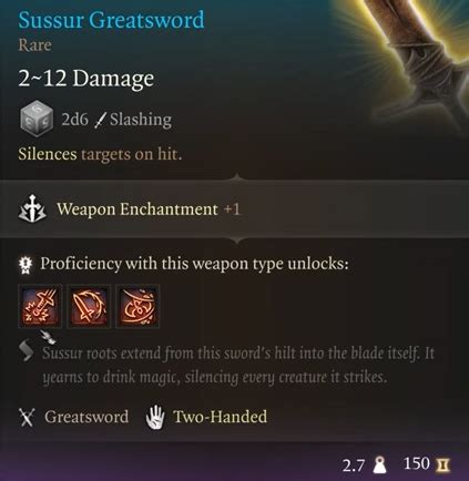 All Sussur Weapons in Baldur's Gate 3 - Deltia's Gaming