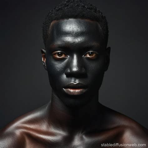 Portrait of a Man with Black Skin | Stable Diffusion Online