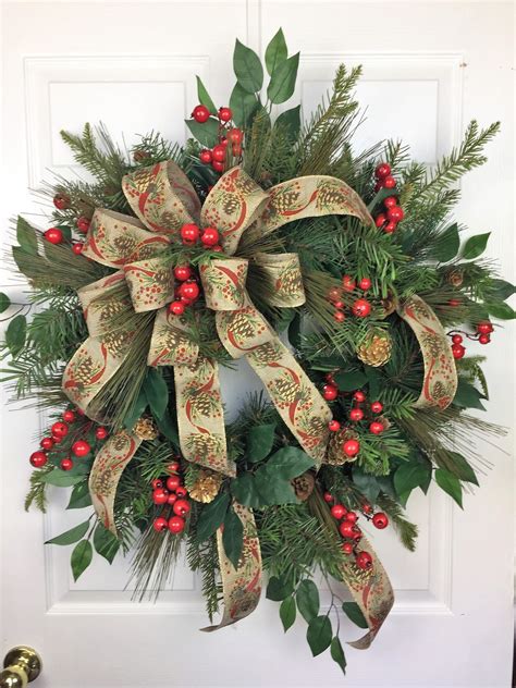 80+ Beautiful Christmas Wreath Ideas - Brighter Craft | Christmas ...
