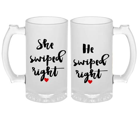 Buy Mojolo Swiped Right Couples Combo Beer Mug (500 ml) Online at Low ...