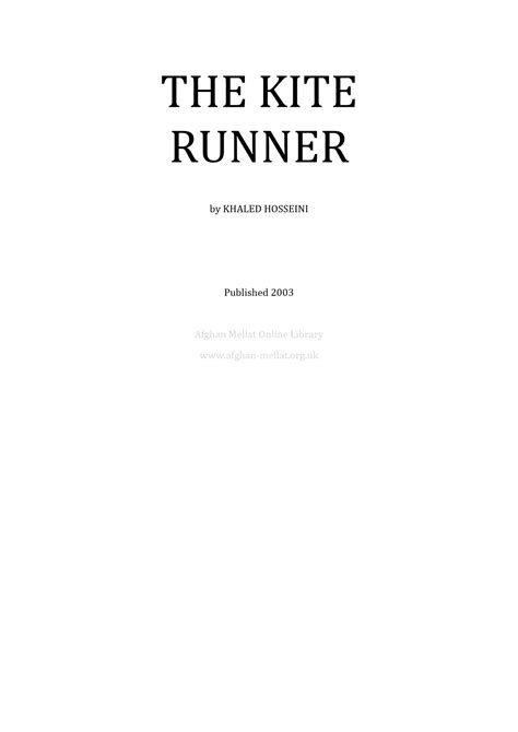 The Kite Runner by Khaled Hosseini PDF - 1PDF