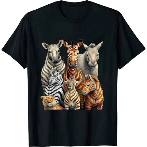 COMIO Zoo Animals Wildlife Birthday Party Animal Safari Jungle T-Shirt ...
