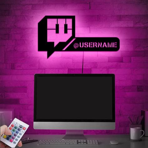 Buy Personalize Username Twitch Led Sign Wall Art Decor - Glow in the ...