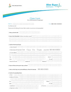BUPA CLAIM FORM India - Sriyah - Sriyah - Fill and Sign Printable ...