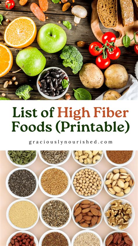 Ultimate Guide to Eating More Fiber (+ High Fiber Foods Printable List) - Graciously Nourished
