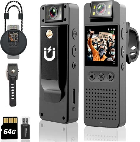 Amazon.com : 【Upgraded】Body Camera with Audio & Video Recording - 64G ...