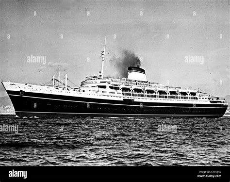 ANDREA DORIA, cruise ship taken during its service from 1953-1956. The ...