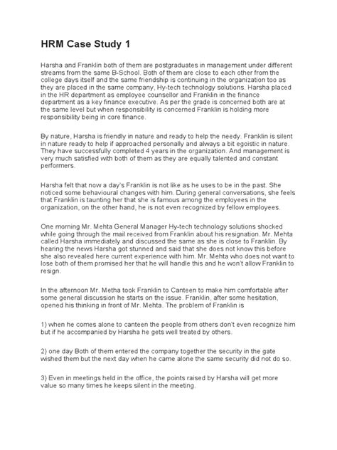 Image result for HR Case Study Examples