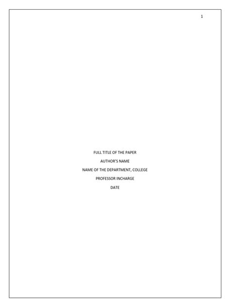 Image result for APA Style Paper Example PDF