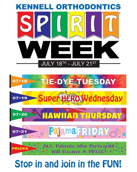 Spirit Week Ideas Spirit Week Themes Spirit Day Ideas Spirit Weeks