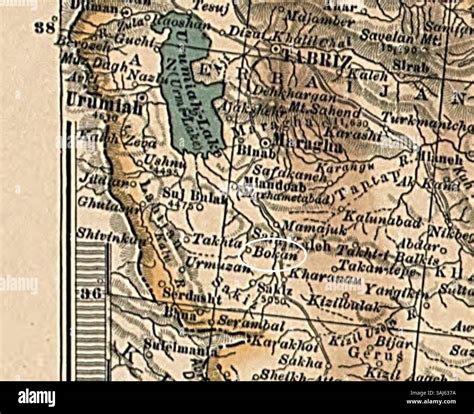 This 1896 map by the Century Company shows Persia (modern-day Iran), Afghanistan, and ...