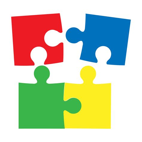 Puzzle piece vector connection idea illustration game. Jigsaw puzzle ...