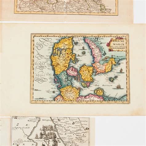 11 SMALLER MAPS OF DENMARK and ÖRESUND, 17th-18th century. Books, Maps & Manuscripts - Maps ...