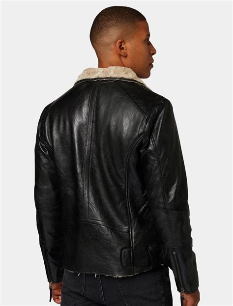 Mens Black Leather Jacket - Mens Leather Wear