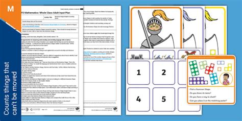 EYFS Maths: Numicon Shape Knights Counting Quest Pack