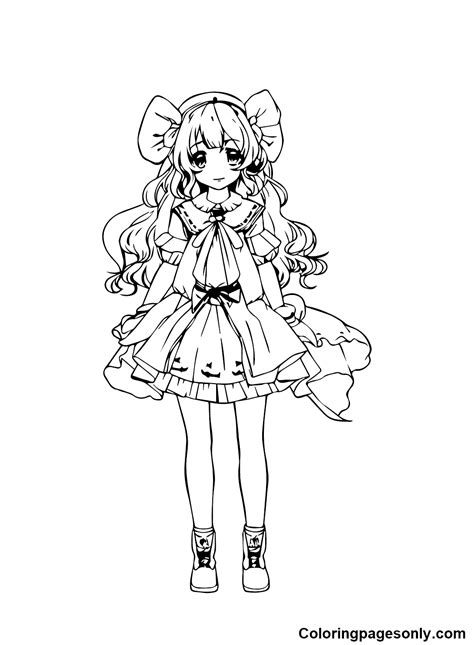 Anime Girl Coloring Pages Cute at Kenton Williams blog