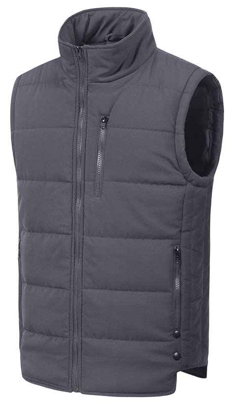 Chrisuno Men's Big And Tall Lightweight Cozy Vest Water-Resistant ...