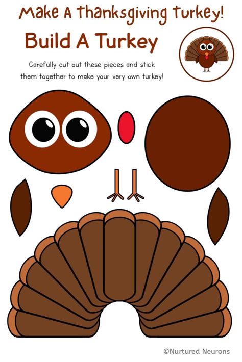 Turkey Cutouts Printables - Printable Yearly Calendar