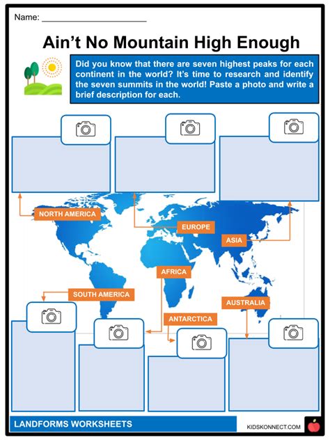 Landforms Worksheet 的图像结果