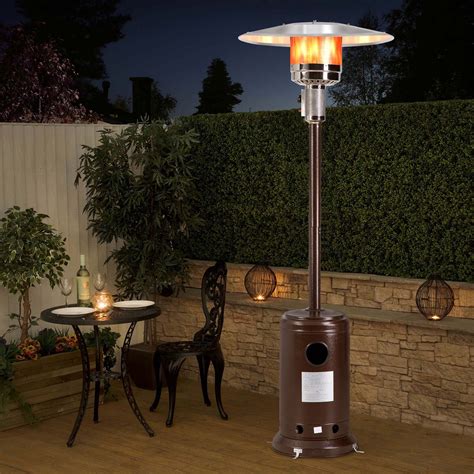 YRLLENSDAN Outdoor Propane Patio Heater with Wheels, Heat Lamp Outdoor ...