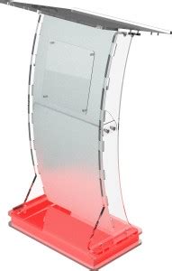 Classic Concepts CCP056-Acrylic Podium Frosted Look Front Panel with ...