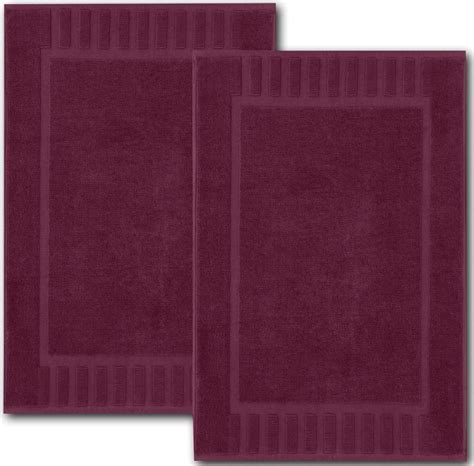 White Classic Luxury Bath Mat Set, Absorbent Cotton, Hotel Spa, 22x34 ...