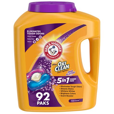 ARM & HAMMER Plus OxiClean with Odor Blasters 5-in-1 Laundry Detergent ...