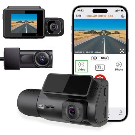 Dash Cam Con Scheda 64 Gb Dash Cam Auto 4K+1080P,Doppia WiFi Telecamera Auto Scheda Da 64 Dash Cam Auto Senza Fili - 6