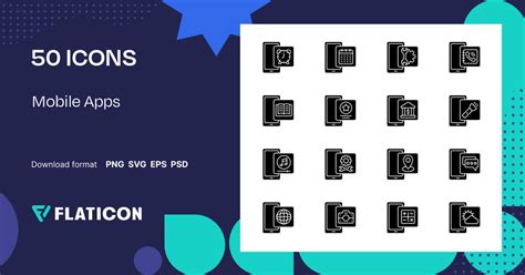 Mobile Apps Icon Pack | Black fill | 49 .SVG Icons